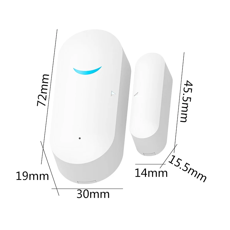 

Tuya Smart WiFi Door Sensor Door Open / Closed Detectors WiFi App Notification Alert security alarm support Alexa Google Home