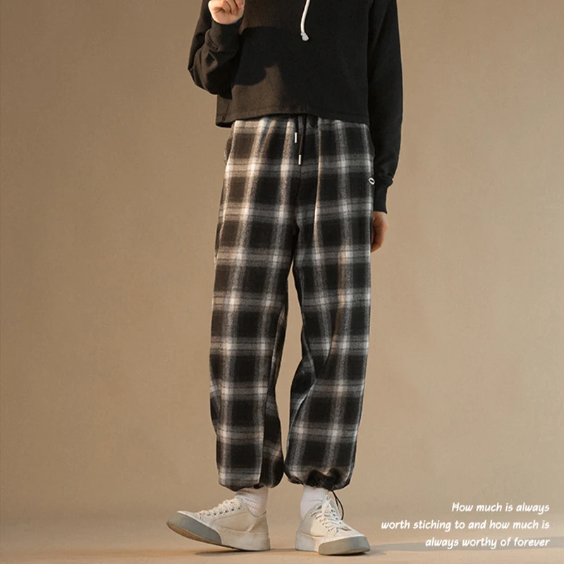 

Za Women 2021 Plaid Pants Oversize Harajuku Sweatpants Trouser suits Y2k Causal Korean Fashion Urban Autumn Winter Women's Pants