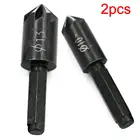 Сверла с зенковкой по дереву, металлу, скучный набор дюйма, 2 шт.