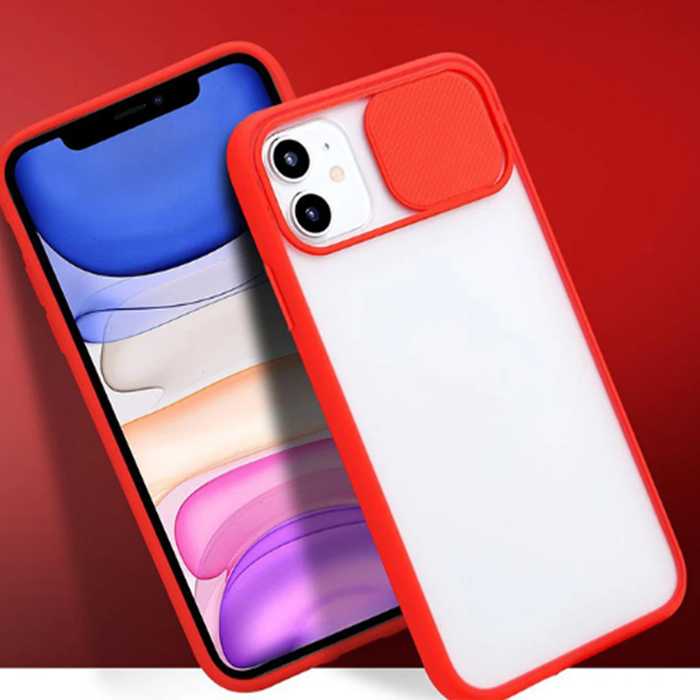 

Plastic TPU Phone Cover Frame Phone Case Shockproof Mobile Protector with Camera Cover for iPhone 11/12/ Pro/Pro Max