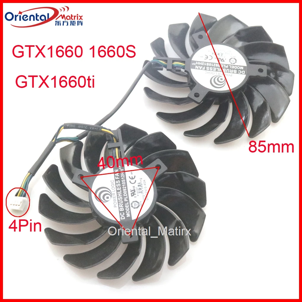 

PLD09210S12HH 85mm 12V 0.40A 4Pin VGA Fan For MSI GTX1660 1660S 1660ti VENTUS XS Video Graphics Card Cooler Cooling Fan