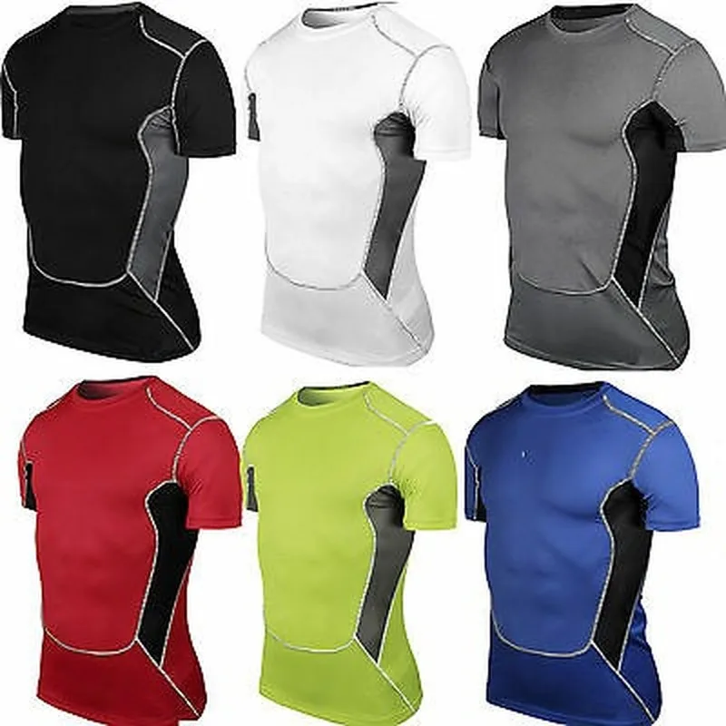 

UK Men Compression Under Skin Base Layer Tight Tops Sports T-Shirts Fitness Vest