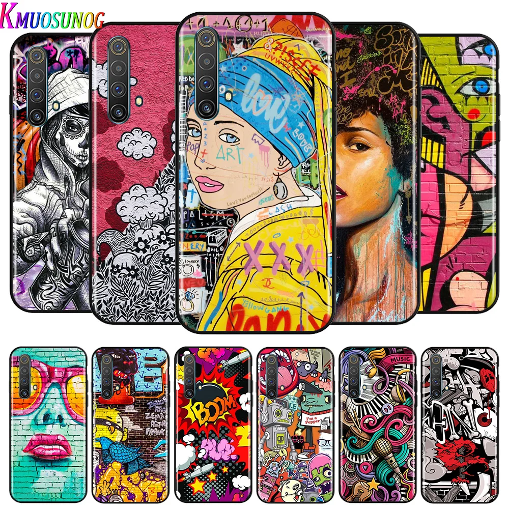 

Popular Art Graffiti For OPPO Reno A 2 3 4 5 Z ACE Z/F/SE/Lite A92020 A11 10 X 5 PRO Plus Pro (4G/5G) Black Phone Case