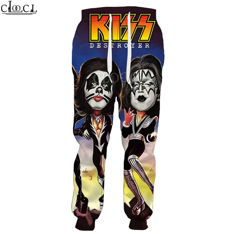 HX 2021 Новинка Хип Хоп рок металлический Kiss Band 3D принт брюки унисекс модные