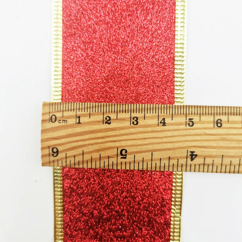 (2 м/рулон) 50 мм лента с блестящим золотым порошком украшение для рождественской