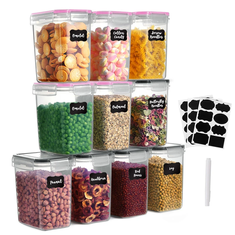 Набор из 4/8/10 штук контейнер для хранения еды кухни Вакуумная крышка органайзер