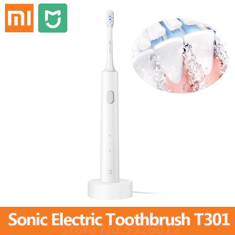 Фото 2021 XIAOMI MIJIA T301 электрическая зубная щетка Беспроводная IPX8 Водонепроницаемая
