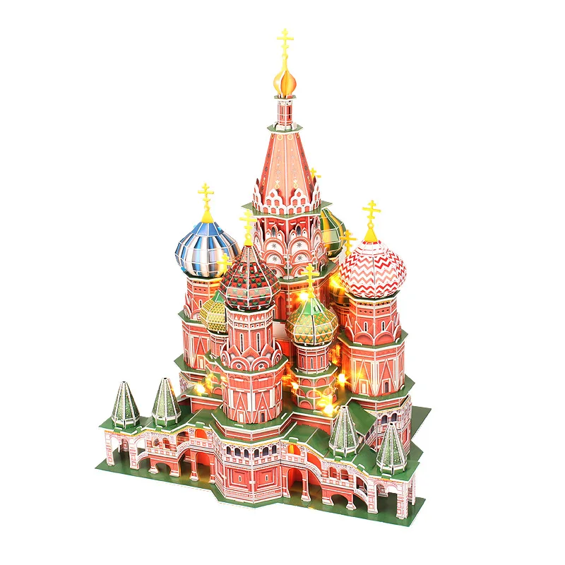 3D головоломки собор России здание архитектуры церкви наборы моделей игрушки для