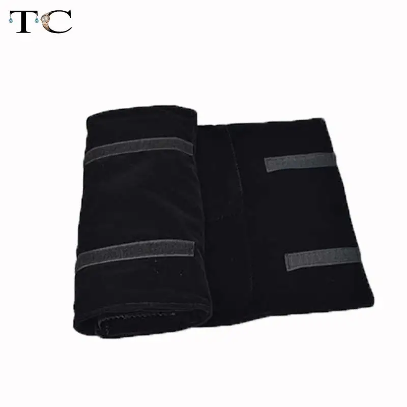 Шкатулка для ювелирных украшений из ткани черный бархатный органайзер хранения