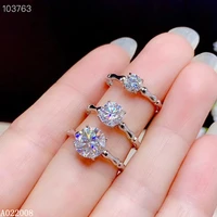kjjeaxcmy fine jewelry 925 sterling silver inlaid mosang diamond gemstone ladies ring elegant support detection hot selling