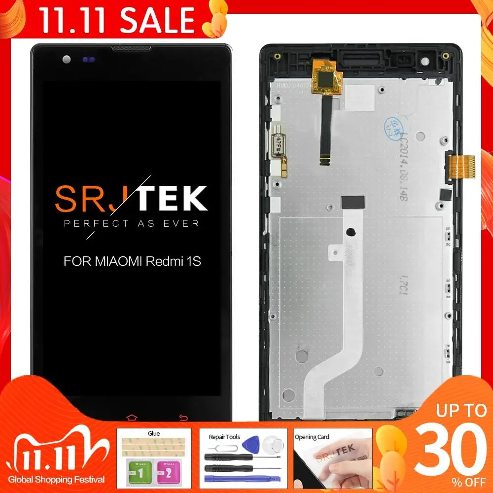 3G версия 100% 1280x720 для XIAOMI Redmi 1S дисплей с сенсорным экраном дигитайзер ЖК