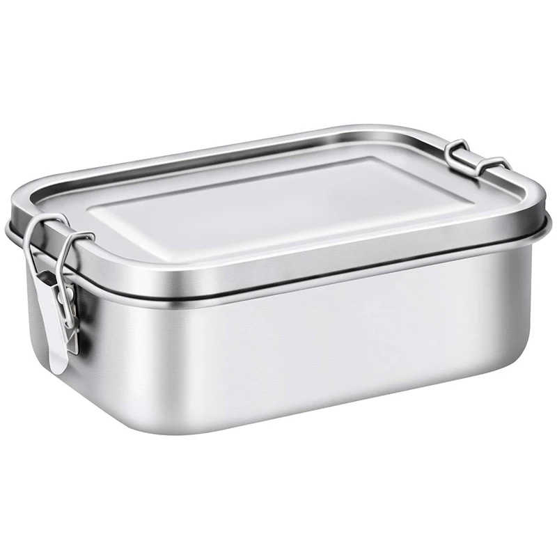 

Stainless Steel Lunch Food Container with Lock Clips and Leakproof Design, 800ML Bento Boxes Lunch Container for Kids or Adults-