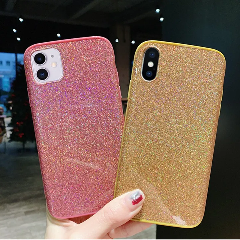 Блестящий чехол для iphone 11 Pro Max Чехол С Откидывающейся Крышкой XS XR X 6 6S 7 8 Plus |