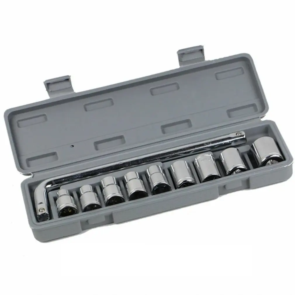 

10-piece Sleeves Auto Repair Kit Socket Set Socket Tool Set Auto Repair Tools Hardware Tools Repair Accessories