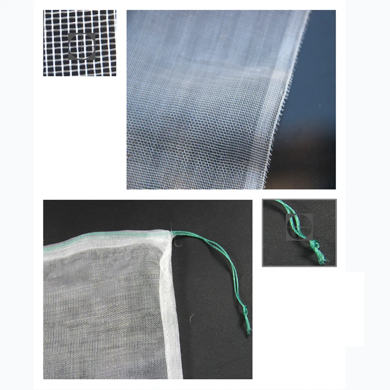 2pcs/lot Polyethylene Filter Storage Bag Fish Tank Round Wire Insect-proof Soaking Seed Acqurium Pond Net | Дом и сад