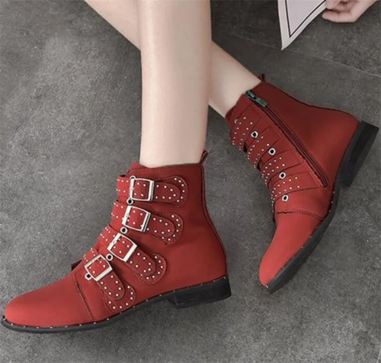 Женские ботинки зимние женские Ботинки Martin на плоской подошве с круглым носком и