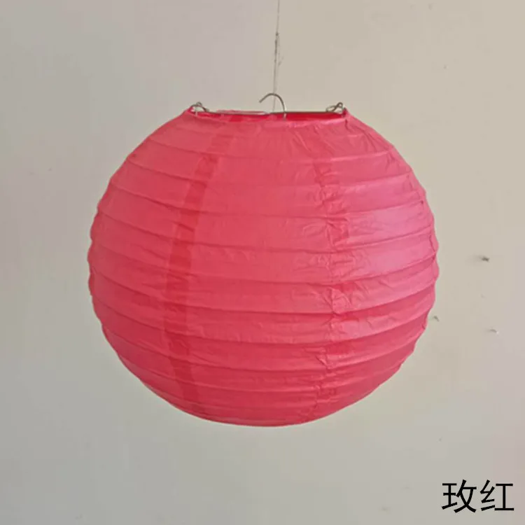 2pcs-Rose red 2 шт. 4/6/8/10/12/14/16 дюймовый круглый одежда для свадьбы, дня рождения Бумага украшения-фонарики, подарок, ремесло, сделай сам, светильник подвесной шар - Цвет: 2pcs-Rose red