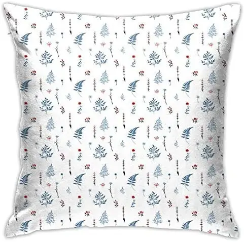 

Pooizsdzzz Personalized Abraction Cute Repeating n with Flowers Herbs and Pnts On Pin Backdrop Decorative Pillow Cover Printed