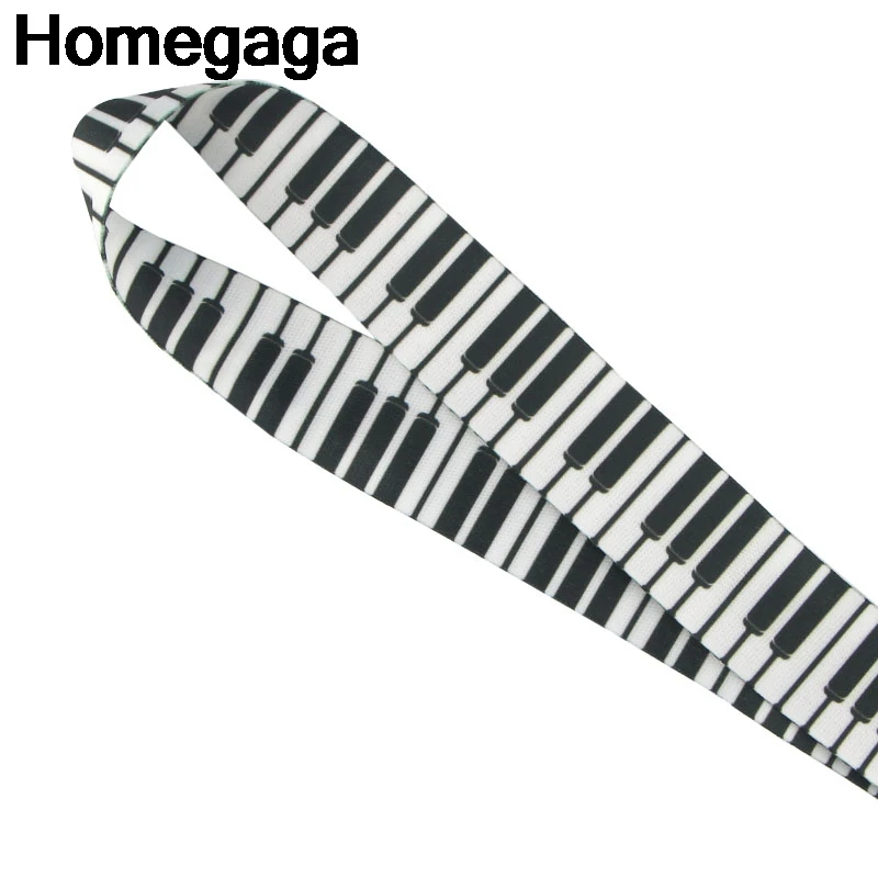 Homegaga фортепиано клавиатура Lanyards id Держатели для телефонов ожерелье аксессуар для ключей шеи ремни нагрудные опознавательные Значки для идентификации владельцев тесьма D2332