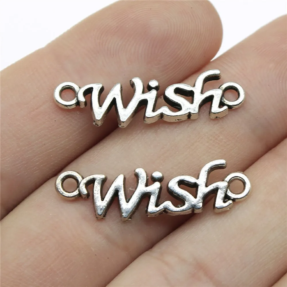 WYSIWYG 20 шт 28 мм Wish Charms коннектор Word Charm для изготовления ювелирных изделий |