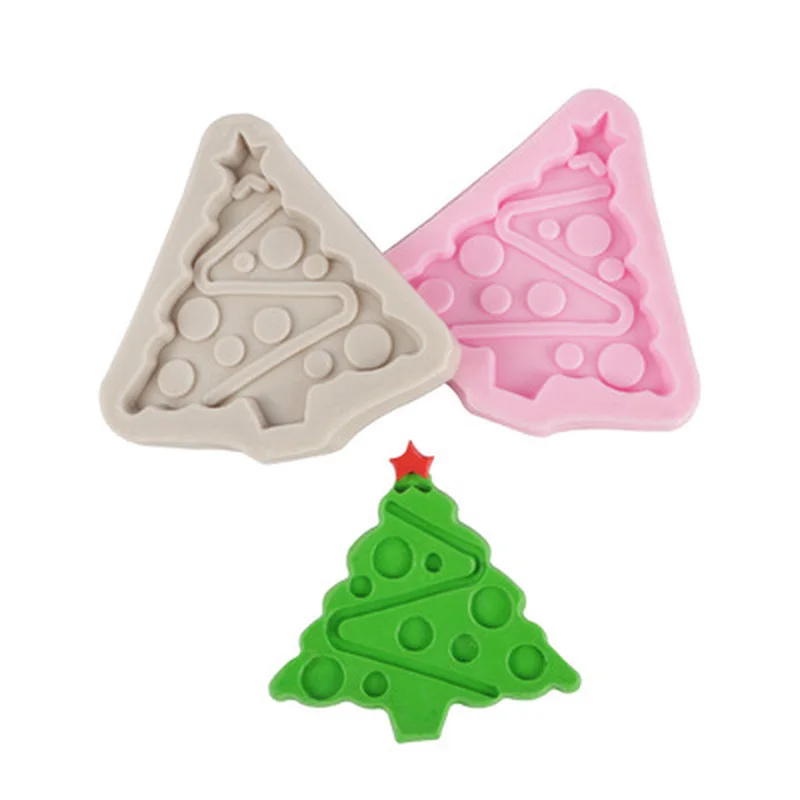 

1Pcs Christmas Tree Silicone Mold Cedar Pine Chocolate Biscuit Fondant Cake Decoration Mold Christmas Desserts Diy Baking Tools