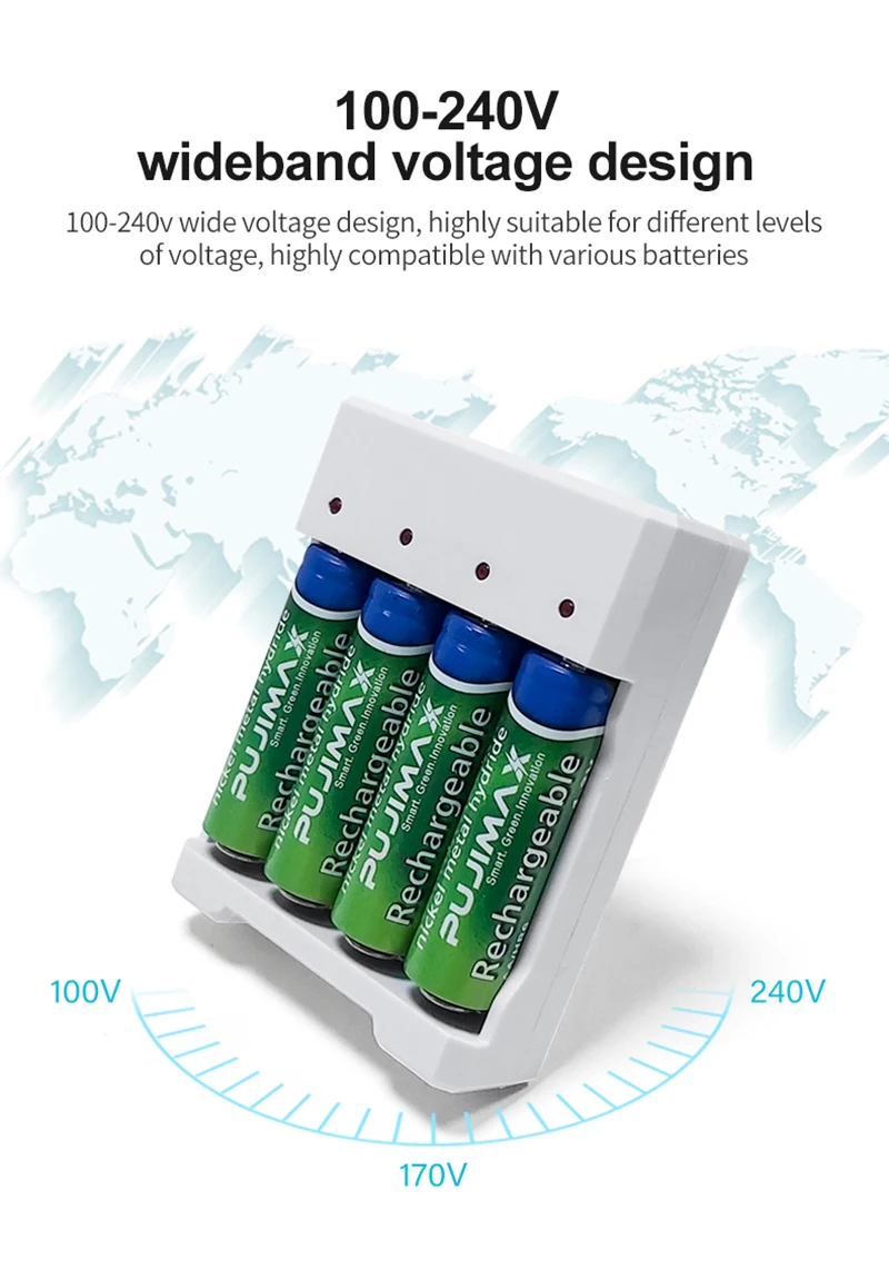 PHOMAX 4 Слот 1 2 V быстрая перезаряжаемого ni cd AAA батарея зарядное устройство шт.