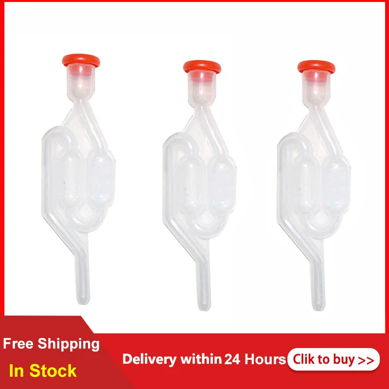 

Beer Brewing Fermentation Check Valve One-Way Plastic Air Lock Water Seal Home Winemaking Exhaust Valve Fermenter Brewing Tool