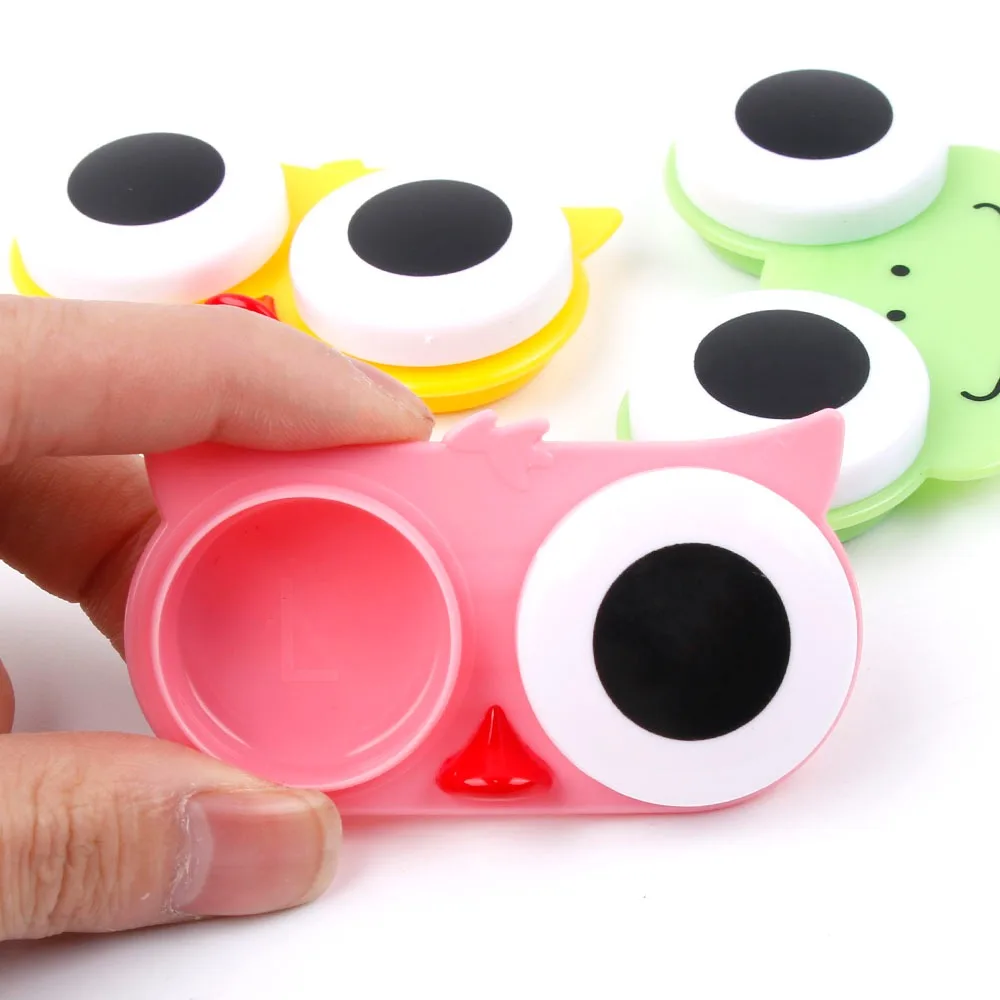 Чехол для контактных линз с милым дизайном в виде животных портативный футляр