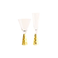 creative plated golden red wine glass cocktail glass golden base wine glass bar club wine set