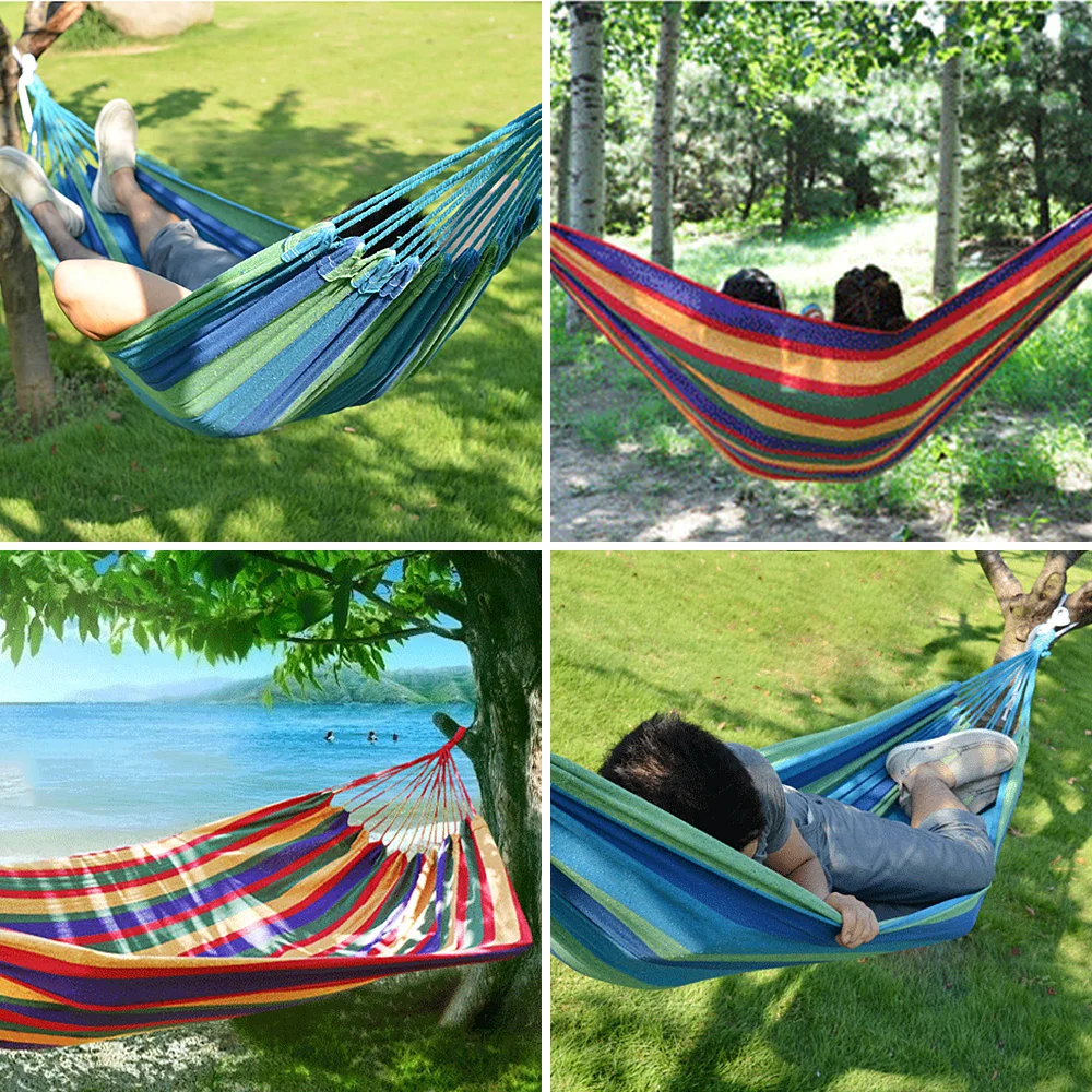 Outdoor Camping Single / Double Hammock for Backyard Patio Porch Garden Indoor Entertainment | Спорт и развлечения