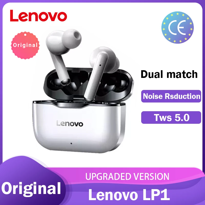 Lenovo LP1 TWS беспроводные наушники Bluetooth 5 0 двойное Стерео шумоподавление бас