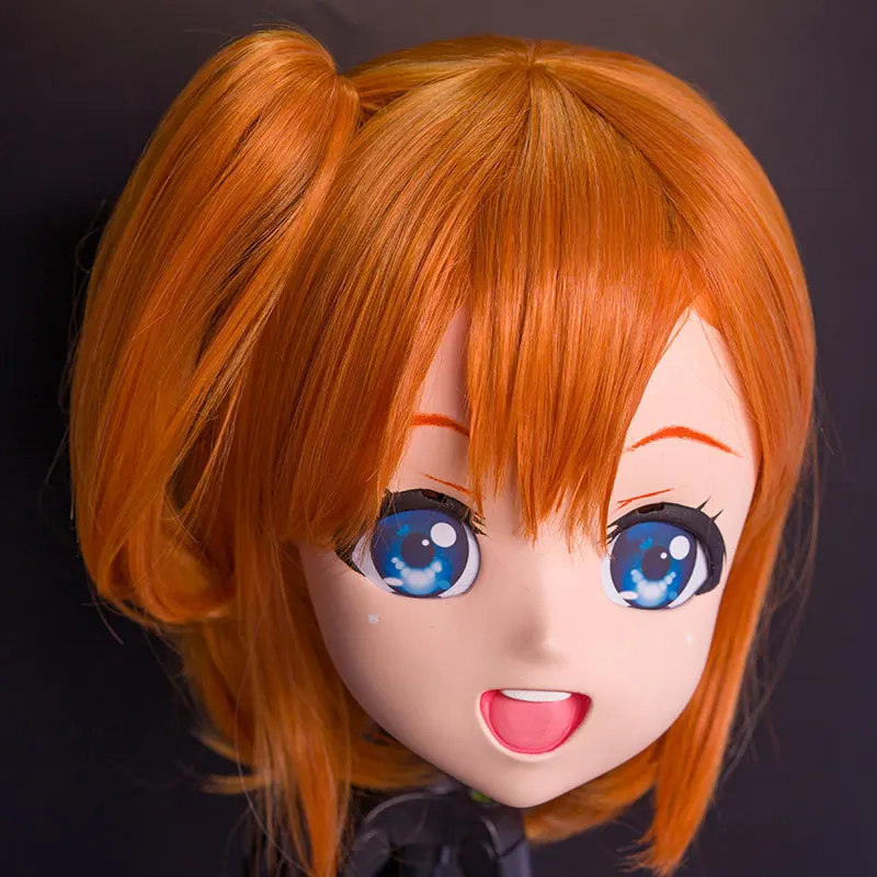 LiLi Mask-79) милая девушка BJD Смола полная голова на заказ в стиле японского аниме силиконовая кигуруми маска крест комод кукла