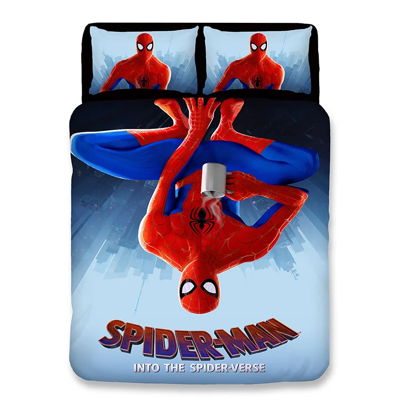 Superhero Fight Spiderman Duvet Cover Set Thicken 3D Character Pillowcases Twin Full Queen King Boys Adult Bedding | Мать и ребенок