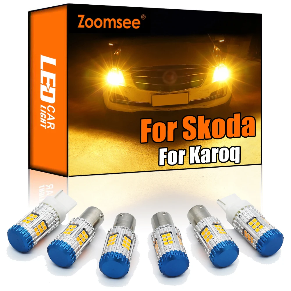 

Zoomsee Canbus For Skoda Karoq 2017-2020 No Hyper Flash Error Vehicle LED Front Rear Turn Signal Light Indicator Bulb PW21W W21W