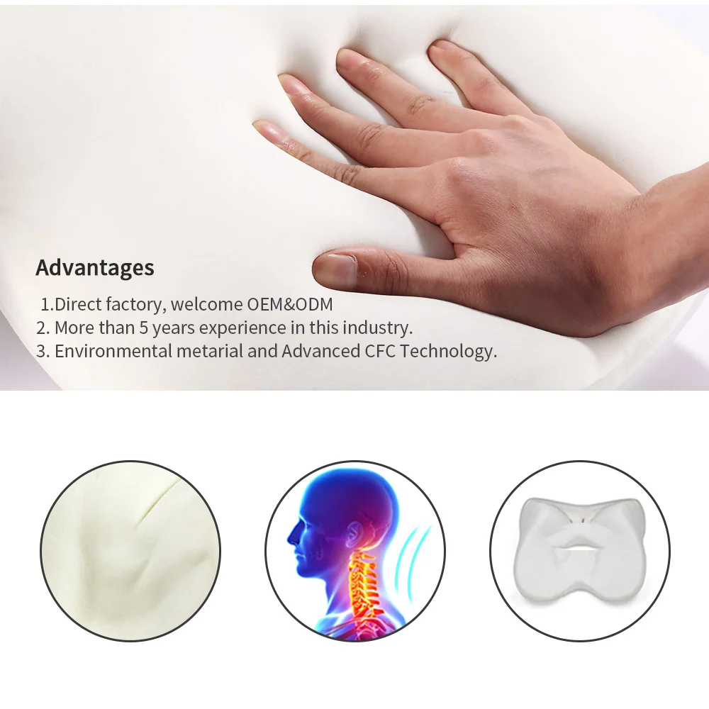

New Car Pillow Space Memory Neck Headrest Car Seat Head Neck Rest Massage Car Cover Vehicular Pillow Headrest Car Accessories