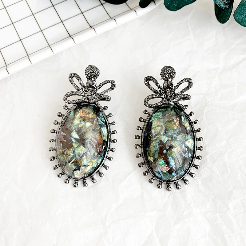 Стразы овальные серьги подвески из красной смолы для женщин модные ювелирные