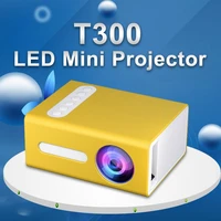 mini projector portable led home theater t300 home projector portable miniature kids projector media video player yellow hot new