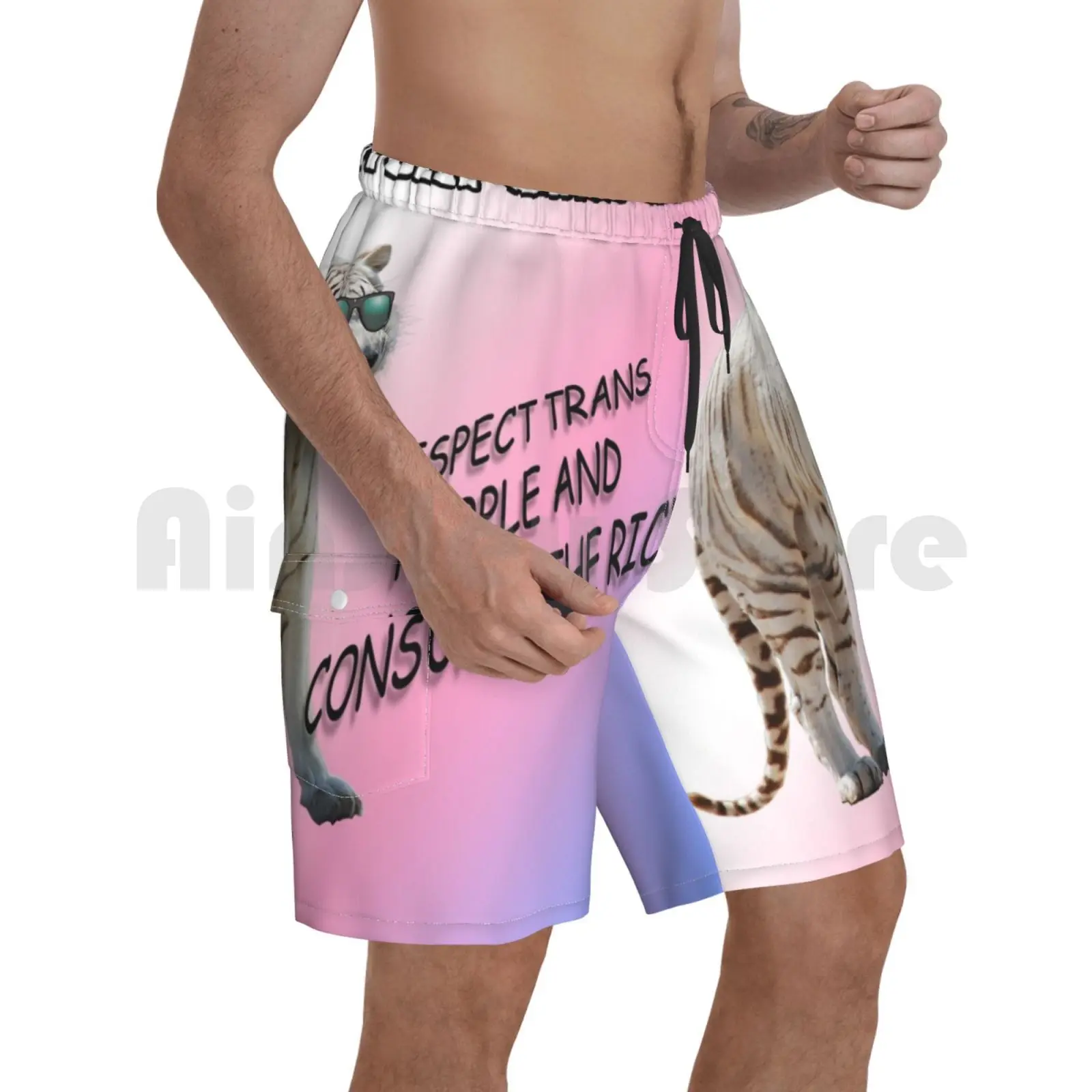 

Пляжные шорты Карлос крутой Кот мемы сурреал мемы сурреальные мемы Тигр Транс