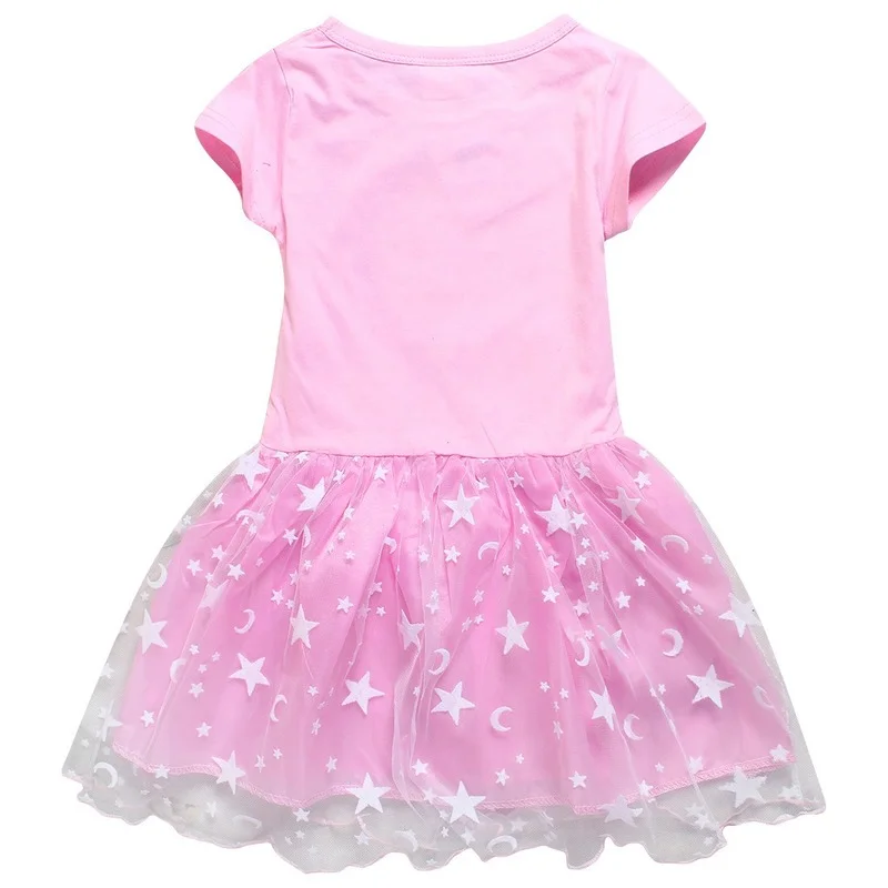 Vestido de princesa para ni&ntilde;as, camiseta plisada con dibujo animado de remolino de galletas, para fiesta de cumplea&ntilde;os y verano-3