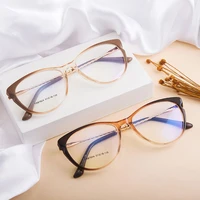 new arrival plastic frame glasses full rim cat eye anti blue ray eyewear women style with spring hinges hot selling
