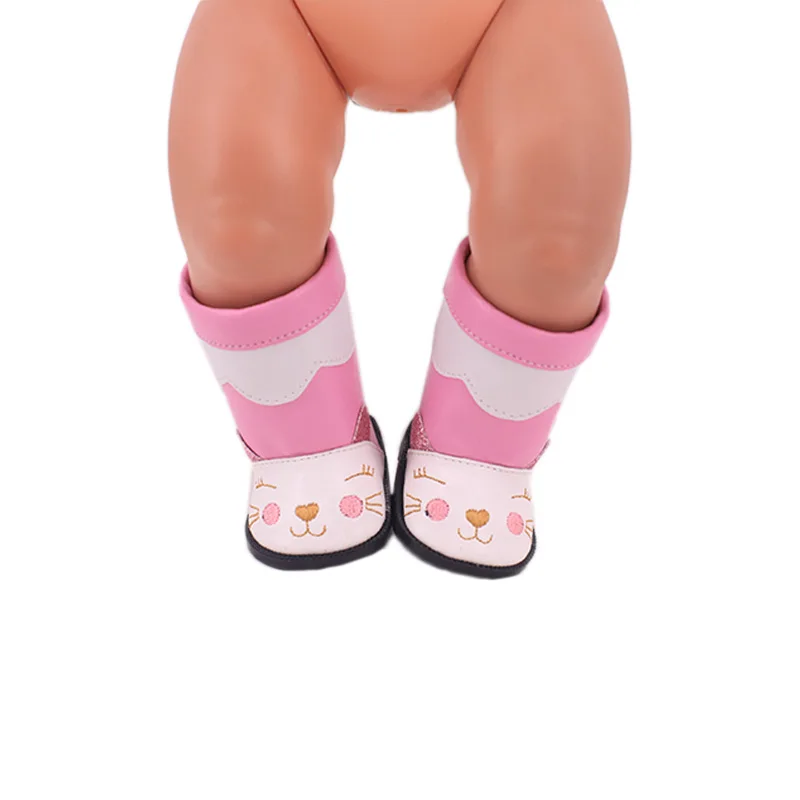 Красивая обувь для кукол 7 см кожаная ручной работы подходит 18-дюймовых