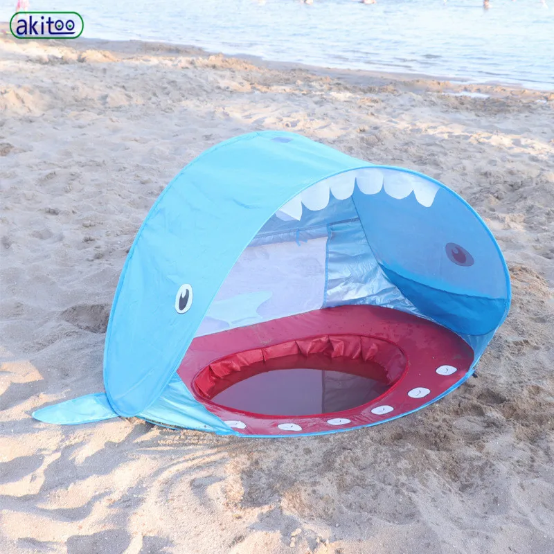 Akitoo пляж Акула детская палатка удобный складной мяч бассейн открытый игрушка