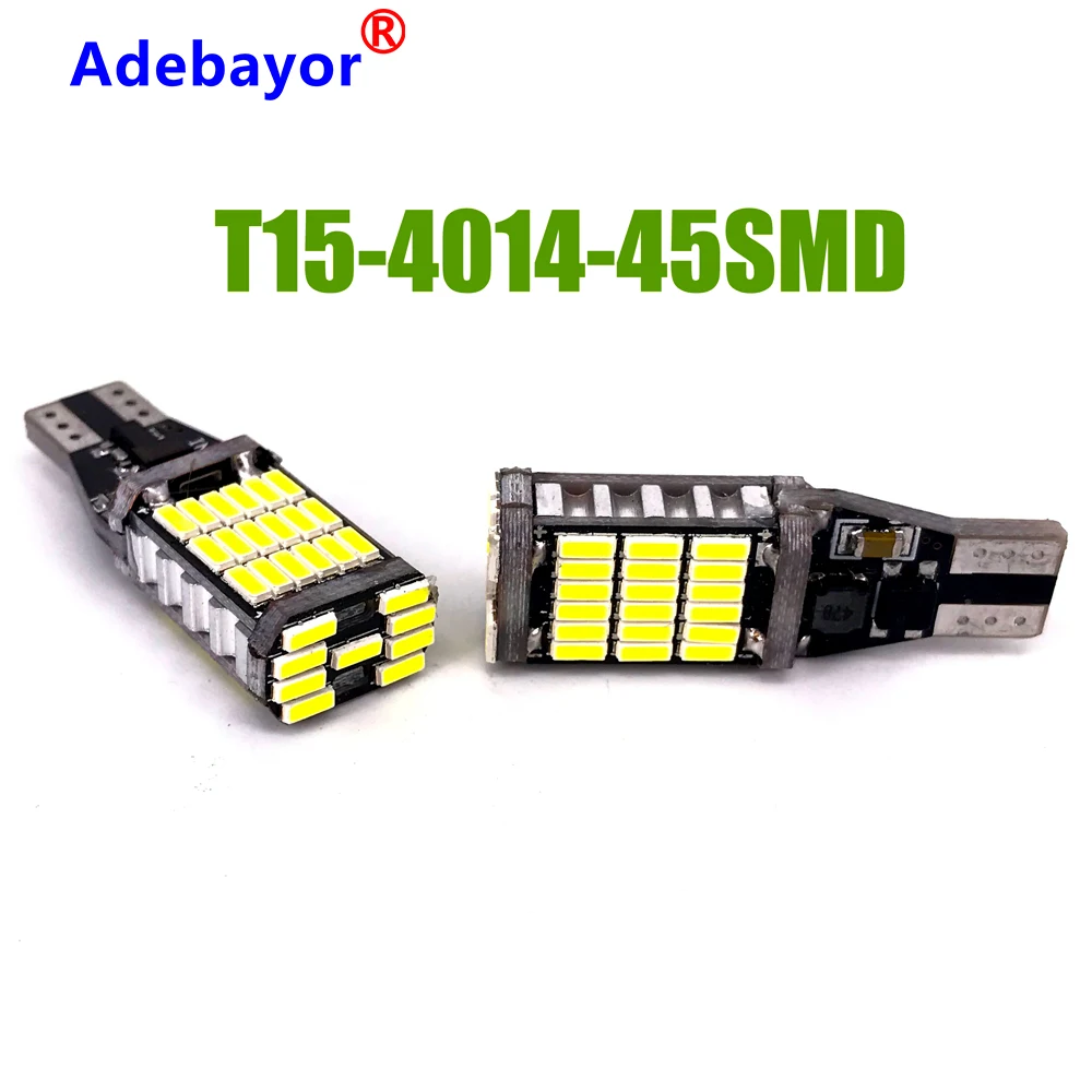 Сверхъяркая ксеноновая Светодиодная лампа Canbus высокой мощности 1 шт T15 W16W 921 45 SMD