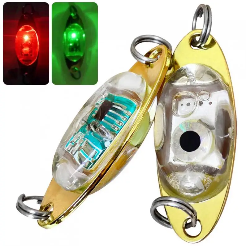 

5cm LED Fish Lure Light Deep Drop Underwater Eye Shape Luminous Fishing Bait Attracting Lamp