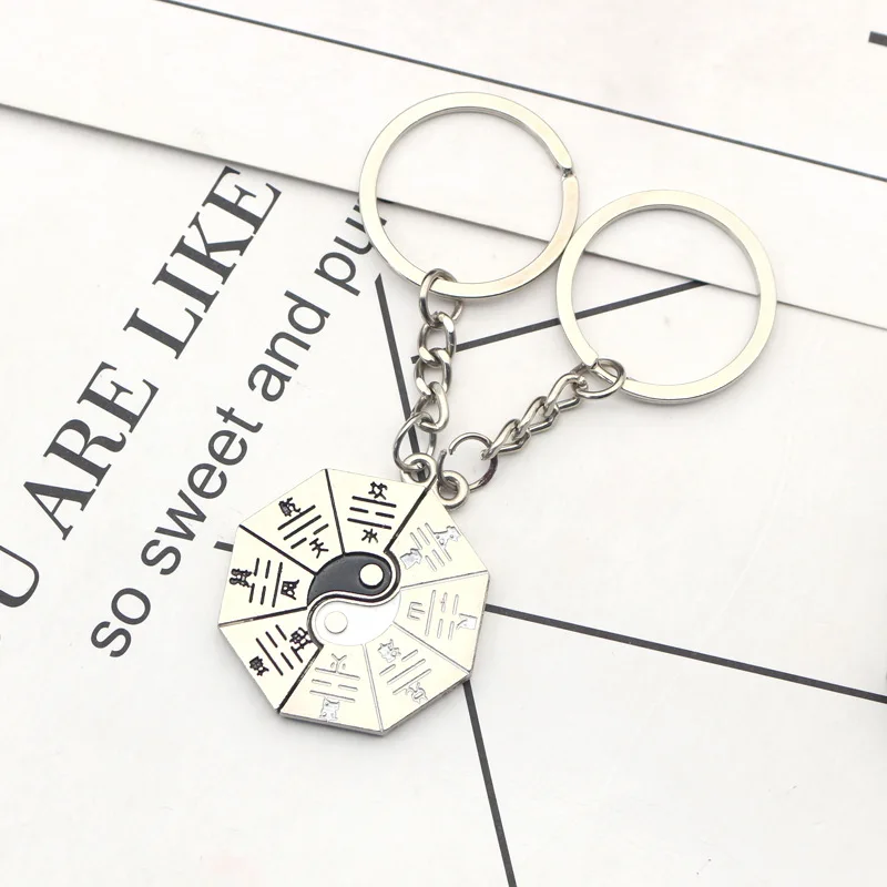 Брелок фэн-шуй Инь-Ян брелки из нержавеющей стали с подвеской-Сплетницей