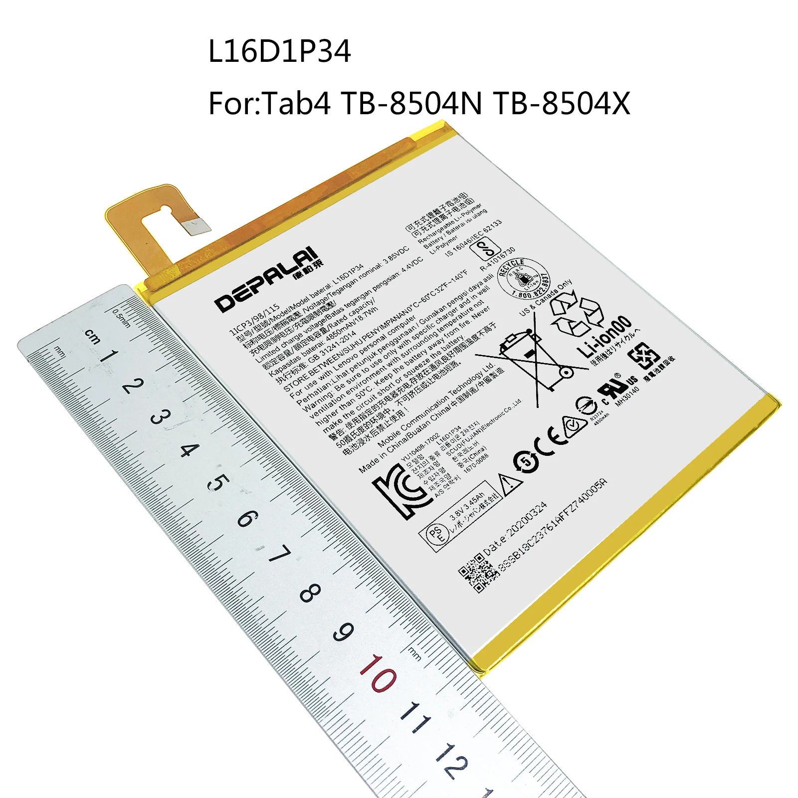 L15D1P32 L16D1P34 L18D1P31 L18D1P32 батарея для Lenovo Tab3 8 плюс TB 8703F/N PB1 750N Tab4 8504N планшет M10 X605L
