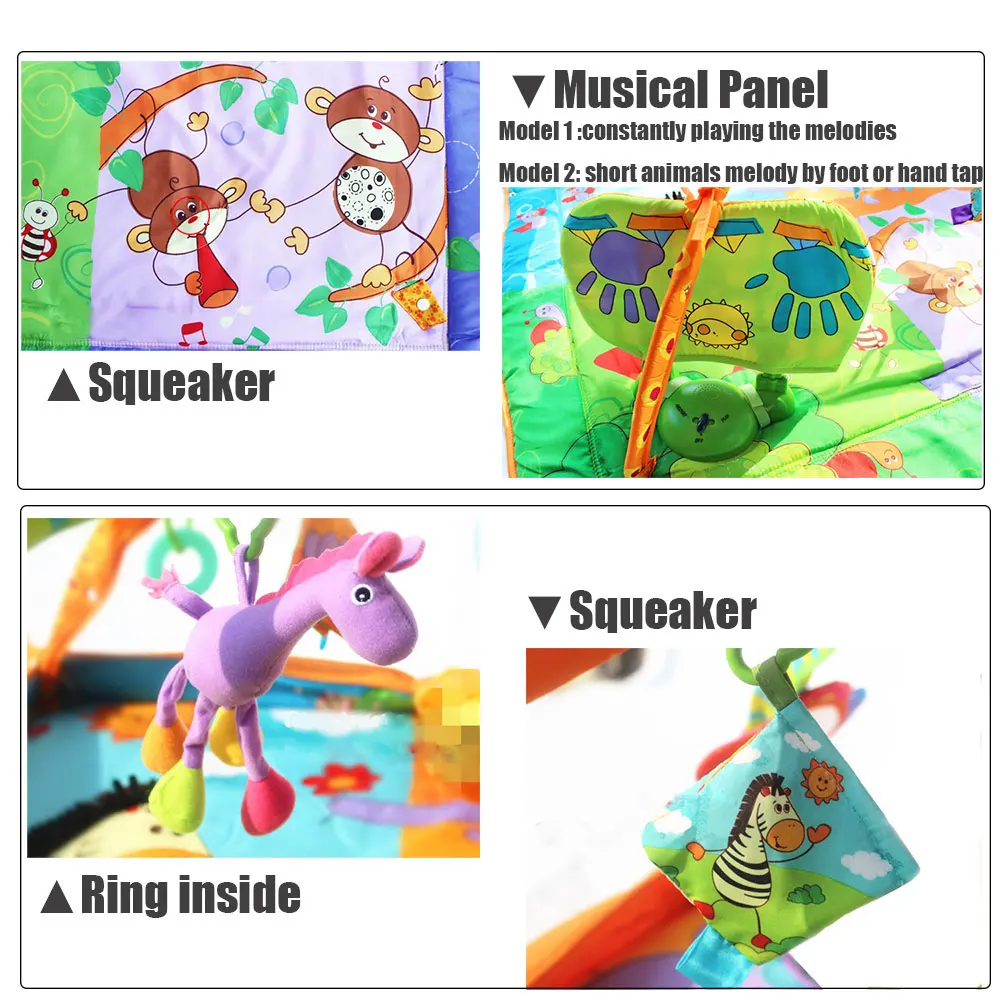 Детский напольный коврик музыкальный развивающий гимнастический для 2 10