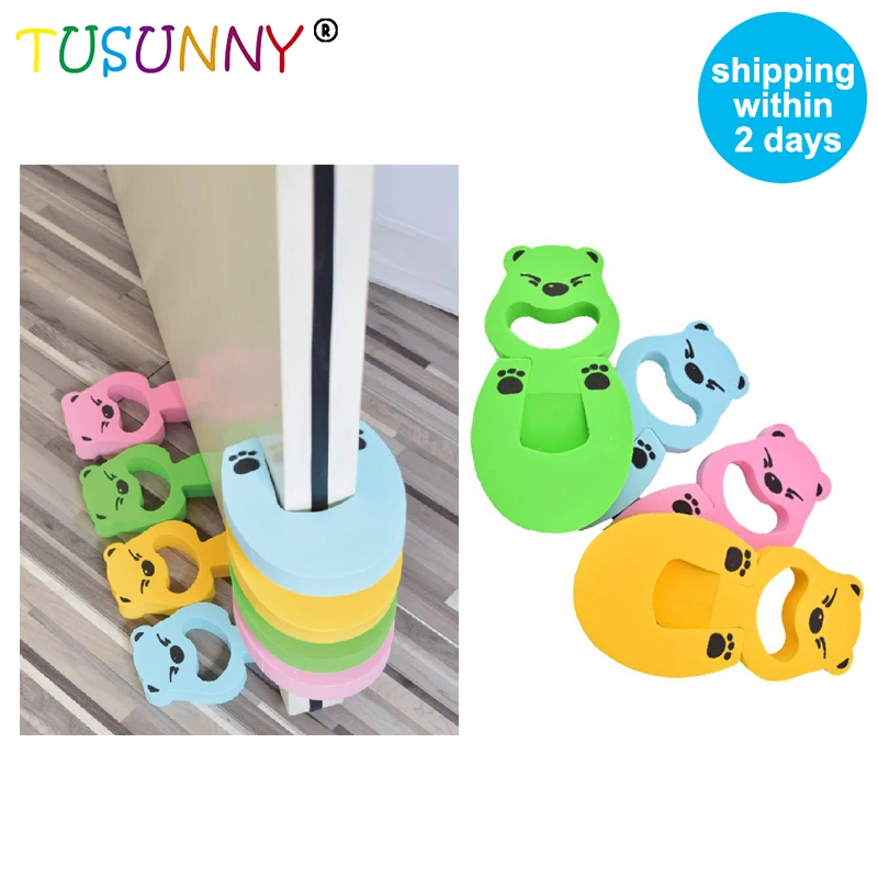 

TUSUNNY 1pc Baby protection stopper holder lock Safety Guard Finger Protect Child kids Baby Cartoon Jammers Stop Door