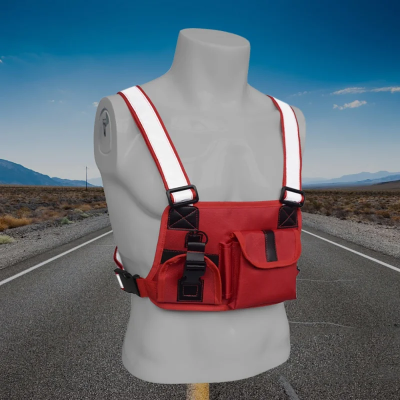 Охотничий Тактический жилет нагрудная сумка передняя Светоотражающий ремень