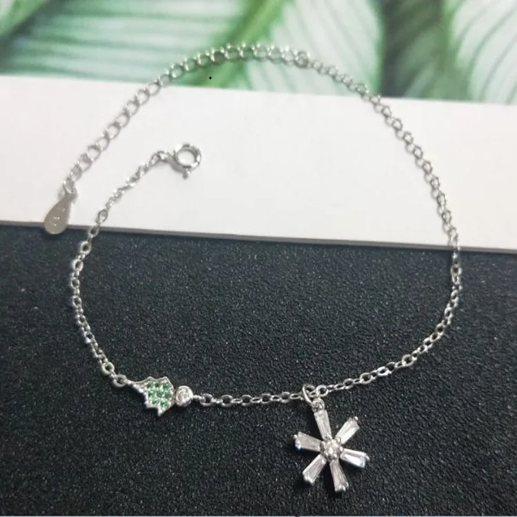 Браслет со снежинками и листьями простые украшения|Браслеты-манжеты| |